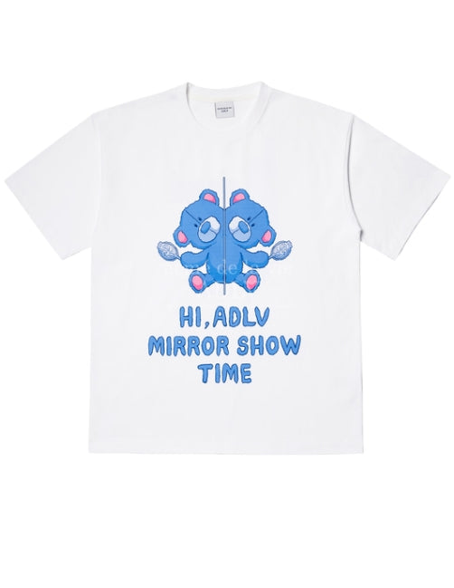 アクメドラビ(acme' de la vie)  MIRROR BEARDOLL SHORT SLEEVE T-SHIRT WHITE