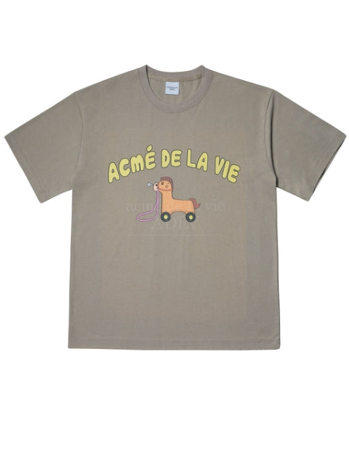 アクメドラビ(acme' de la vie)  HOBBYHORSE SHORT SLEEVE T-SHIRT BEIGE