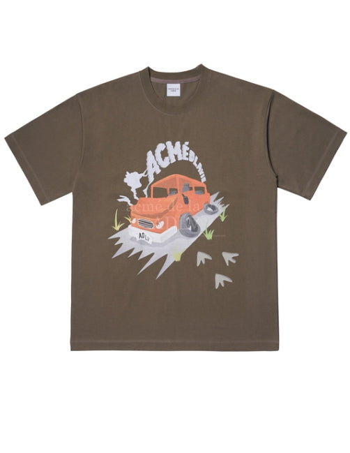 アクメドラビ(acme' de la vie)  51 ZONE SHORT SLEEVE T-SHIRT BROWN