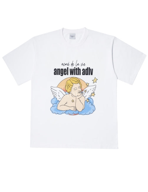 アクメドラビ(acme' de la vie)  ANGEL SHORT SLEEVE T-SHIRT WHITE