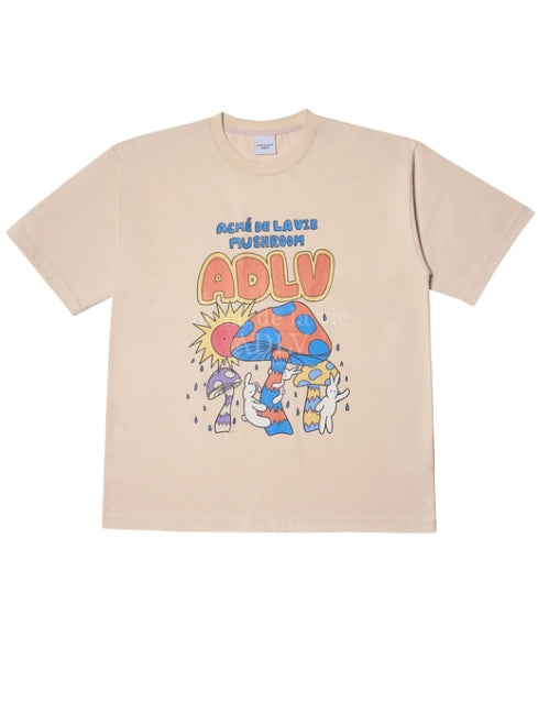 アクメドラビ(acme' de la vie) MUSHROOM SHORT SLEEVE T-SHIRT BEIGE
