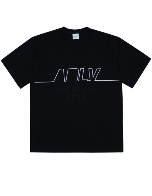 アクメドラビ(acme' de la vie)  CITY EMBROIDERY SHORT SLEEVE T-SHIRT BLACK