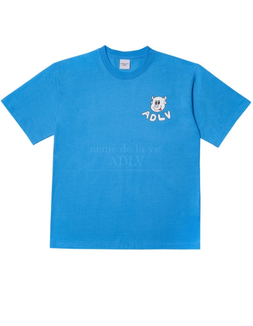 アクメドラビ(acme' de la vie)  PIGCOW SHORT SLEEVE T-SHIRT BLUE