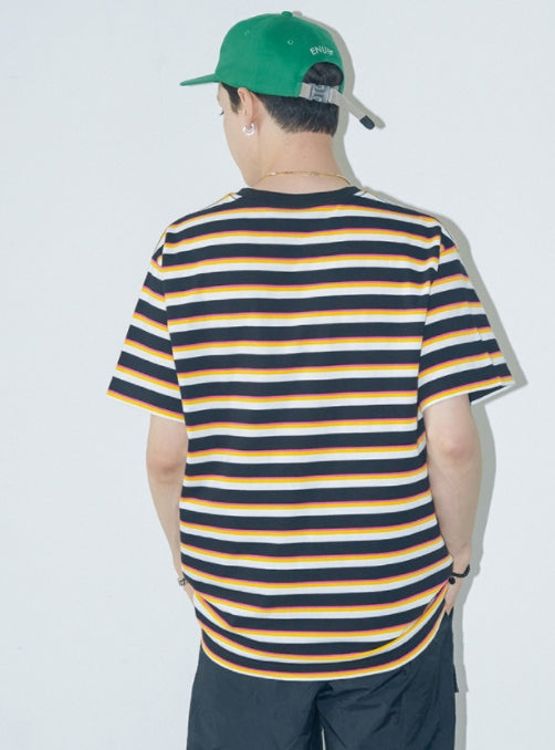 FEEL ENUFF (フィールイナフ)  MULTI COLOR BORDER TEE / BLACK