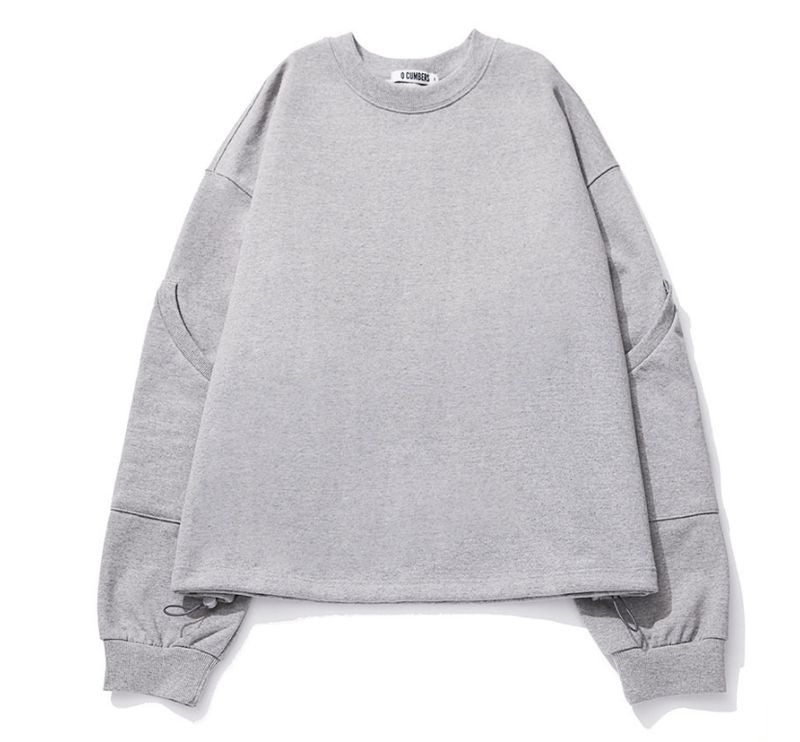 Q CUMBERS (キューカンバース)　Elbow Patch Sweatshirt - Gray