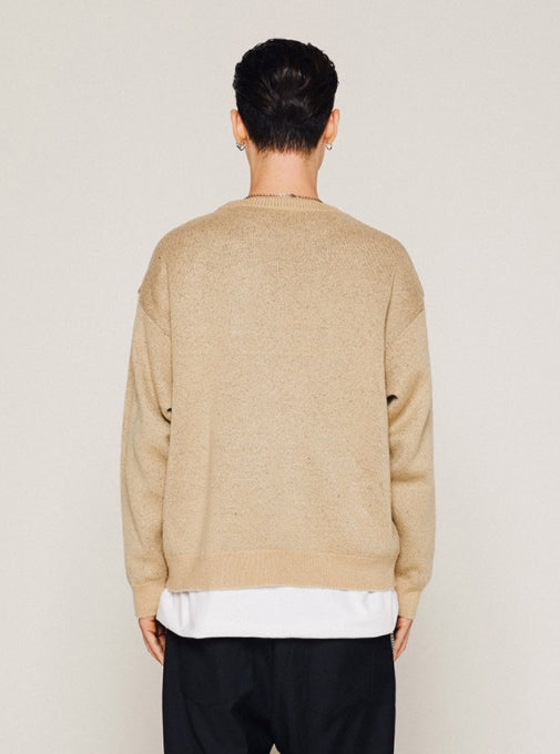 FEEL ENUFF (フィールイナフ)  LOGO KNIT / BEIGE