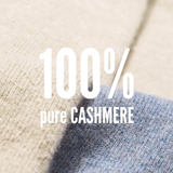 Q CUMBERS (キューカンバース)　Cashmere 100% Overfit Knit - Melange Blue
