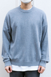 Q CUMBERS (キューカンバース)　Cashmere 100% Overfit Knit - Melange Blue