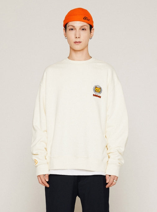 FEEL ENUFF (フィールイナフ) DAISY CAT CREWNECK / CREAM