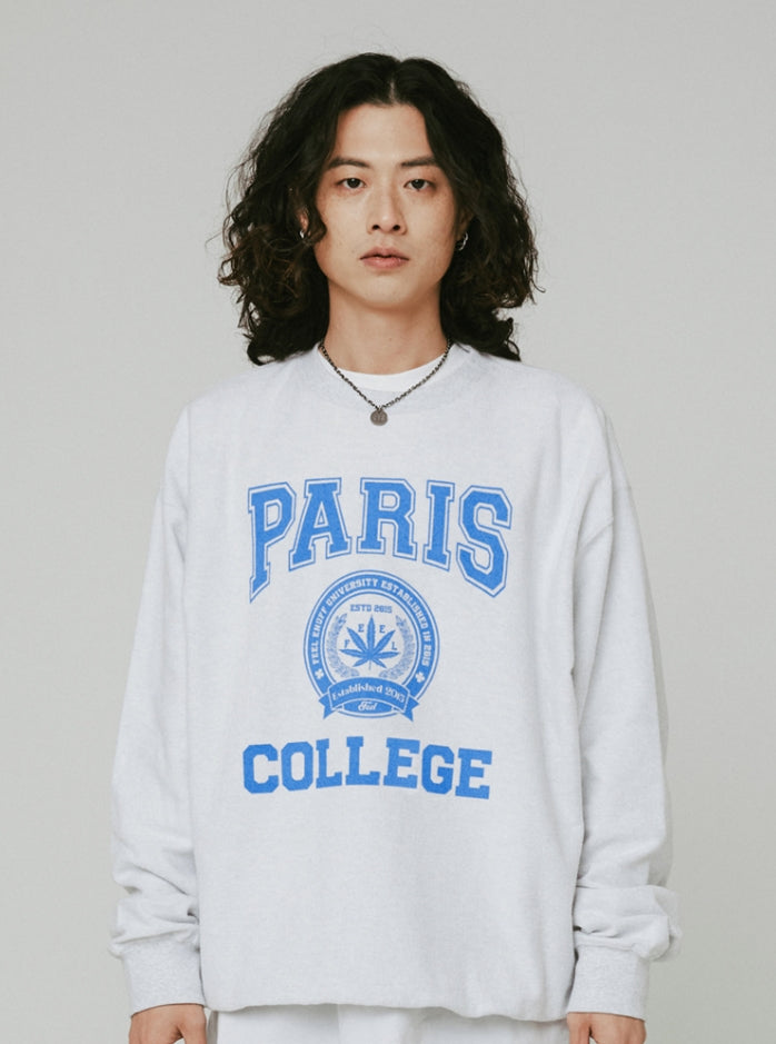 FEEL ENUFF (フィールイナフ)  College Reversible Crewneck / GRAY