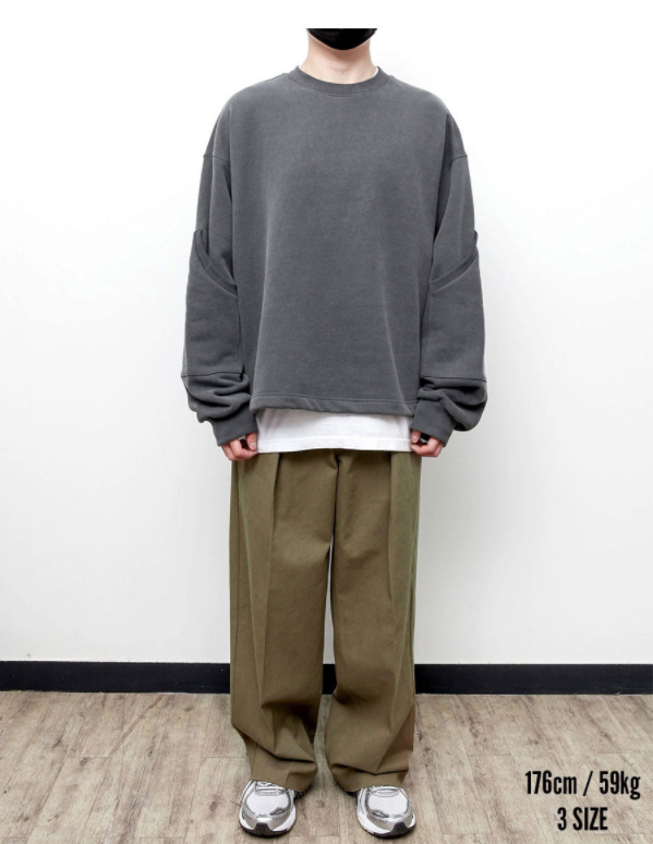 Q CUMBERS (キューカンバース)　Rough Wide Pants - Khaki