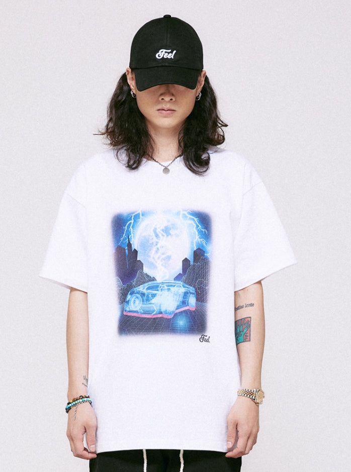FEEL ENUFF (フィールイナフ)  FUTURE CAR TEE / WHITE