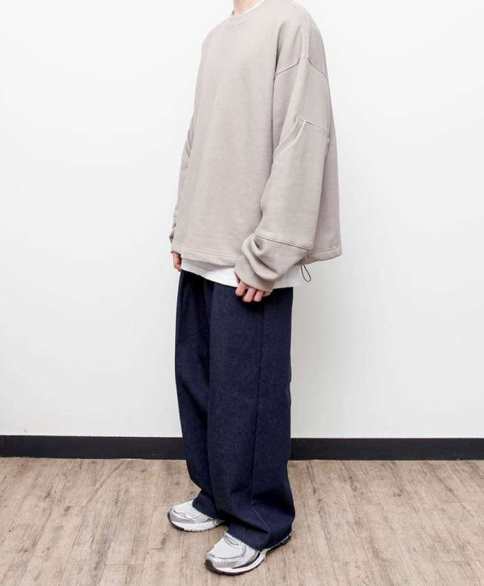 Q CUMBERS (キューカンバース)　Rough Wide Pants - Denim