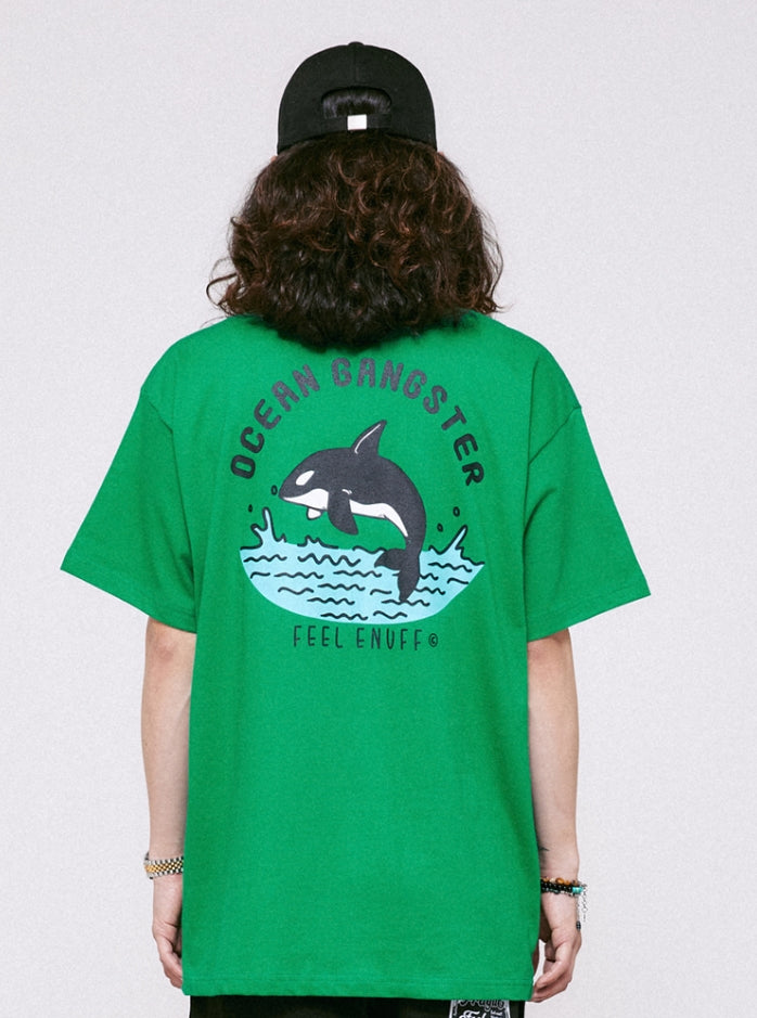 FEEL ENUFF (フィールイナフ) KILLER WHALE TEE / GREEN