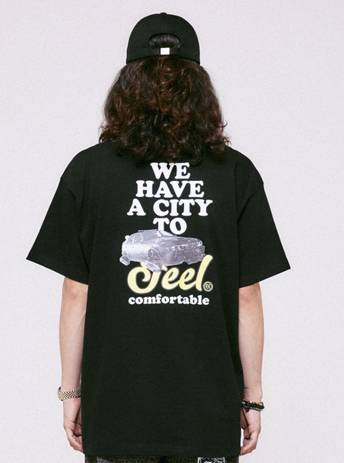 FEEL ENUFF (フィールイナフ) CITY CAR TEE / BLACK