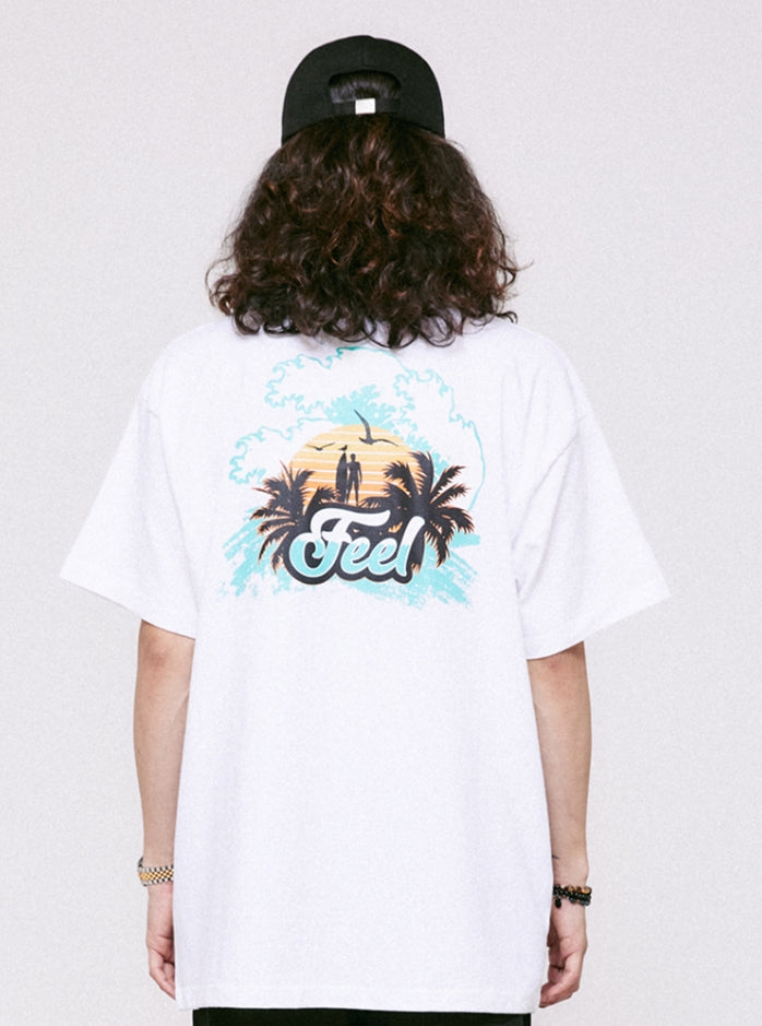 FEEL ENUFF (フィールイナフ) SUNSET TEE / WHITE