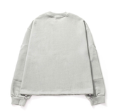 Q CUMBERS (キューカンバース)　Pigmented Elbow Patch Sweatshirt - Fog Gray
