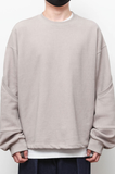 Q CUMBERS (キューカンバース)　Pigmented Elbow Patch Sweatshirt - Fog Gray