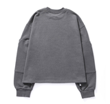 Q CUMBERS (キューカンバース)　Pigmented Elbow Patch Sweatshirt - Charcoal