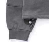 Q CUMBERS (キューカンバース)　Pigmented Elbow Patch Sweatshirt - Charcoal