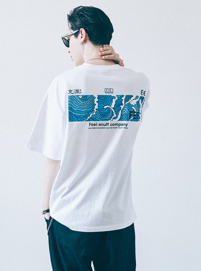 FEEL ENUFF (フィールイナフ) SPIRITUAL WAVE OVERSIZED TEE / WHITE