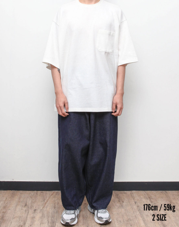 Q CUMBERS (キューカンバース)　Balloon Denim Pants - One Wash