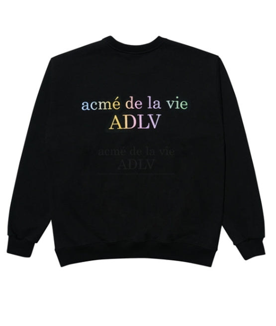 アクメドラビ(acme' de la vie)   GRADIENT BASIC LOGO SWEATSHIRT BLACK