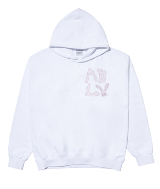 アクメドラビ(acme' de la vie)   RABBIT LOGO HOODIE WHITE