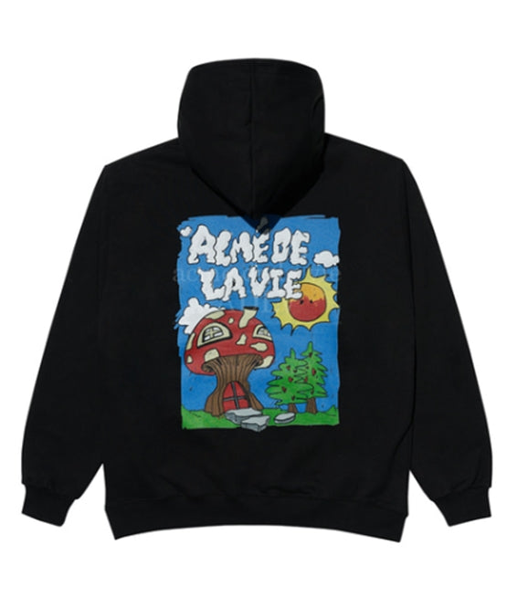 アクメドラビ(acme' de la vie)  MUSHROOM VILLAGE HOODIE BLACK