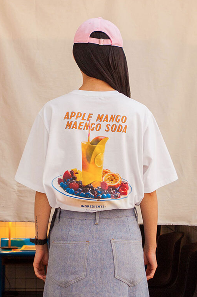 Q CUMBERS (キューカンバース)　Recipe T-shirt - Apple Mango Mango Soda
