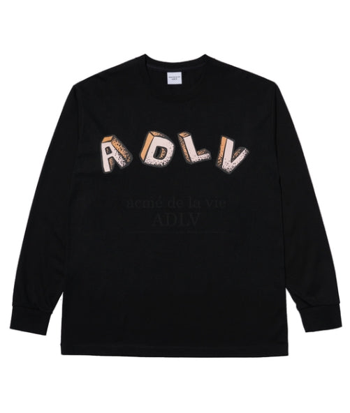 アクメドラビ(acme' de la vie)  TELEPHONE LONG SLEEVE T-SHIRT BLACK