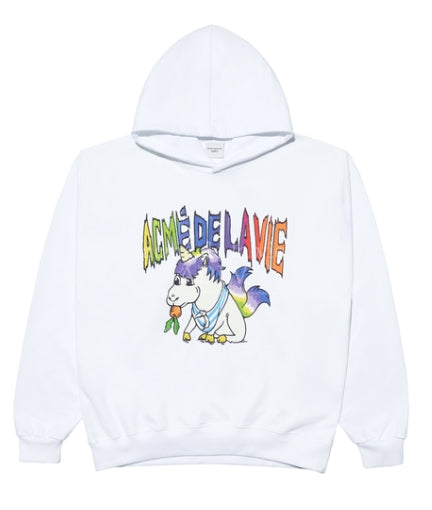 アクメドラビ(acme' de la vie)  RAINBOW UNICORN HOODIE WHITE