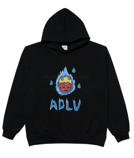 アクメドラビ(acme' de la vie)  ADLV DEVIL HOODIE BLACK