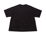 Q CUMBERS (キューカンバース)　Big Silhouette T-shirt - Black Painting