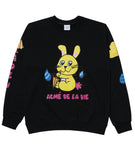 アクメドラビ(acme' de la vie)   RABBIT WITH UMBRELLA SWEATSHIRT BLACK