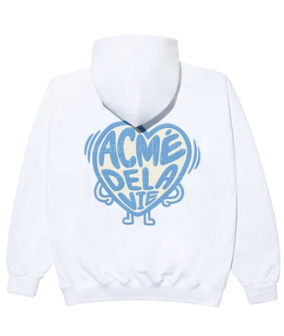 アクメドラビ(acme' de la vie)  SHAKING HEART HOODIE WHITE