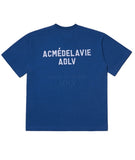 アクメドラビ(acme' de la vie)  ADLV STITCH EMBROIDERED SHORT SLEEVE T-SHIRT BLUE