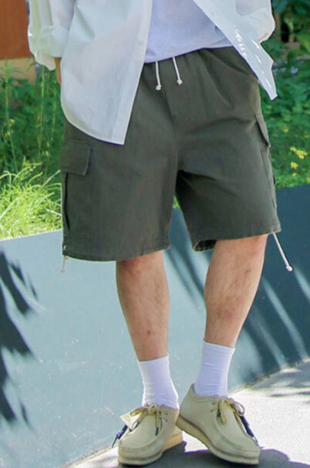 Q CUMBERS (キューカンバース)　 Military Cargo Shorts - Dark Olive