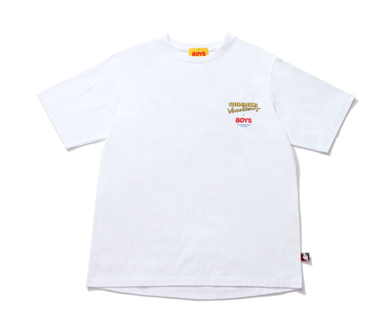 Q CUMBERS (キューカンバース)　[80YS] Summer Vacation_5 T-shirt - White