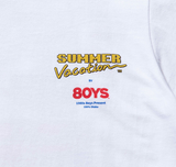 Q CUMBERS (キューカンバース)　[80YS] Summer Vacation_5 T-shirt - White