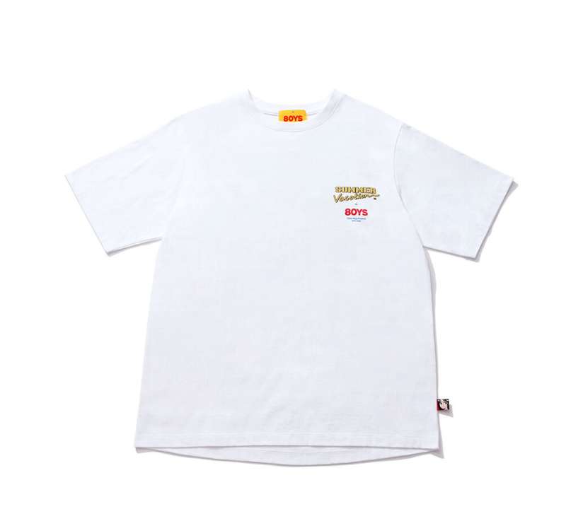 Q CUMBERS (キューカンバース)　 [80YS] Summer Vacation_3 (Beach) T-shirt