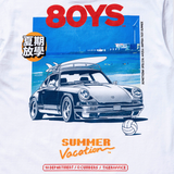 Q CUMBERS (キューカンバース)　 [80YS] Summer Vacation_3 (Beach) T-shirt