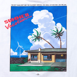 Q CUMBERS (キューカンバース)　  [80YS] Summer Vacation_2 (Cafe) T-shirt