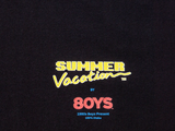 Q CUMBERS (キューカンバース)　 [80YS] Summer Vacation_6 T-shirt - Black