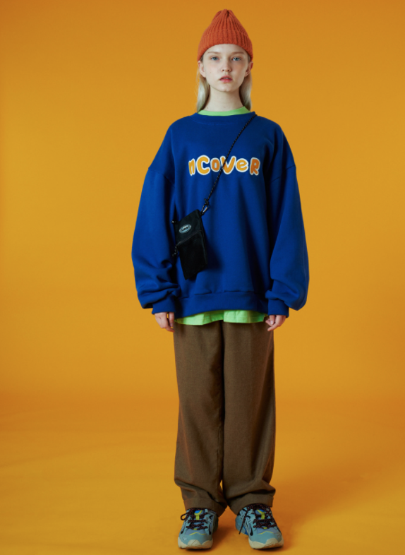 NCOVER（エンカバー）SIGNATURE PATCH LOGO SWEATSHIRT-BLUE