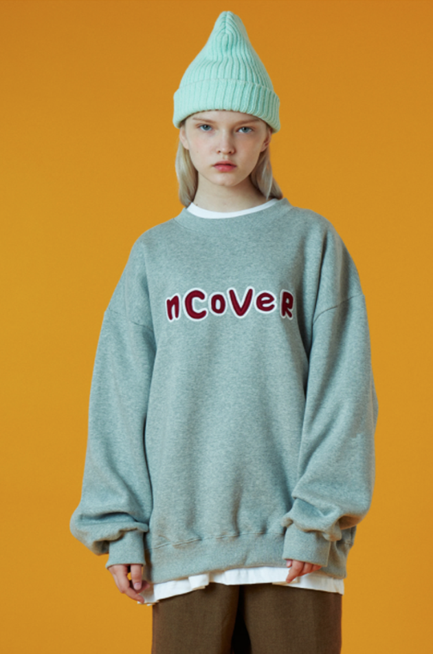NCOVER（エンカバー）SIGNATURE PATCH LOGO SWEATSHIRT-GREY