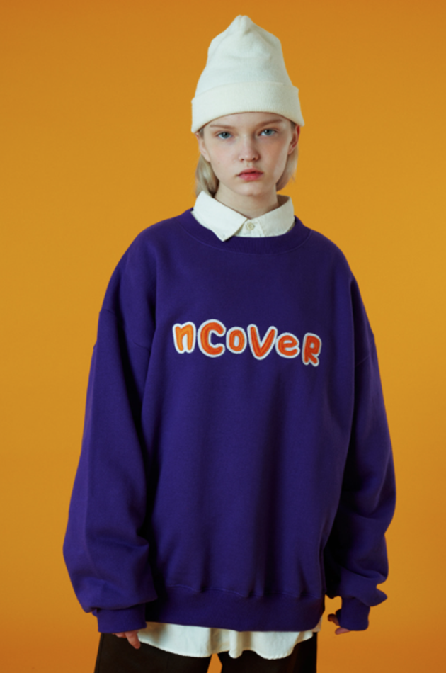 NCOVER（エンカバー）SIGNATURE PATCH LOGO SWEATSHIRT-PURPLE