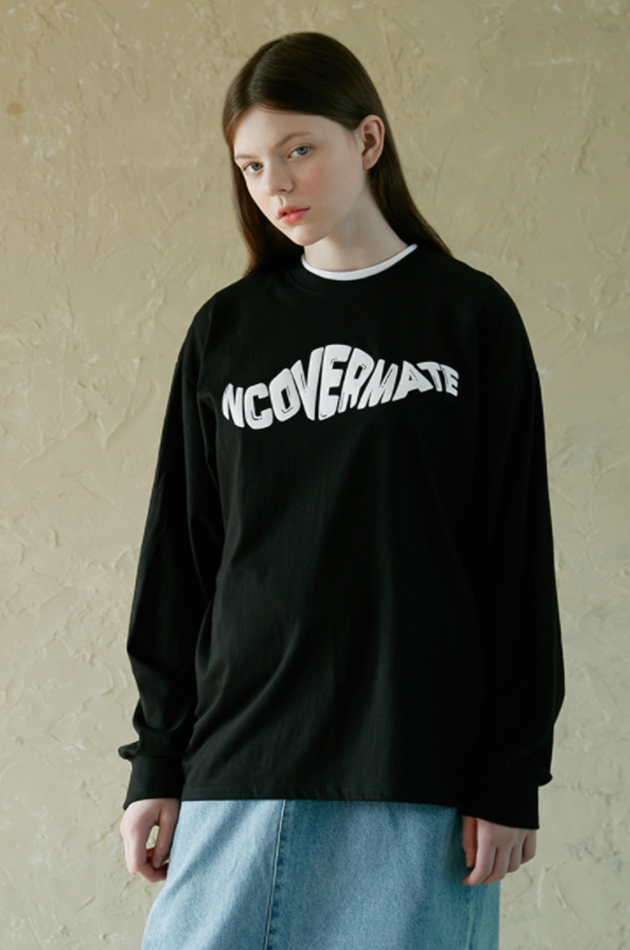 NCOVER（エンカバー）WAVE MATE LOGO LONGSLEEVE-BLACK