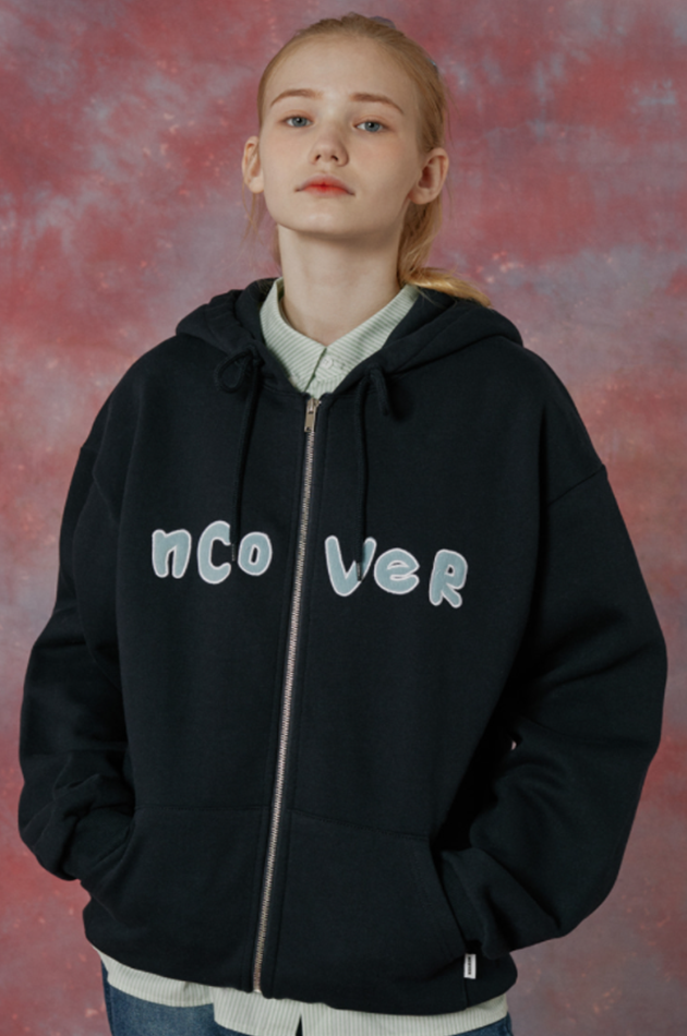 NCOVER（エンカバー）SIGNATURE PATCH LOGO HOODIE ZIPUP-NAVY