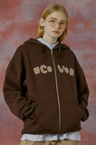 NCOVER（エンカバー）SIGNATURE PATCH LOGO HOODIE ZIPUP-BROWN